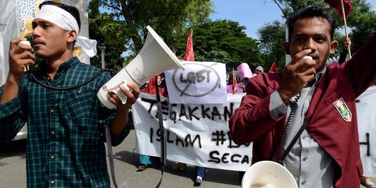 Aksi mahasiswa Aceh tolak keras LGBT