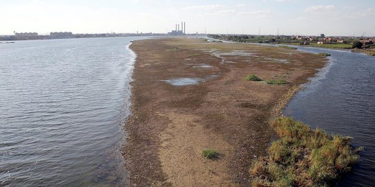 Inilah penampakan Sungai Nil ketika surut