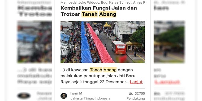 petisi tolak penataan tanah abang