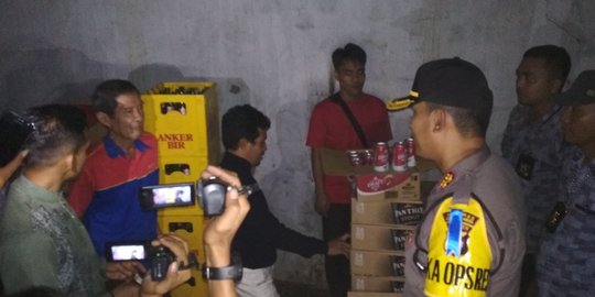 Polres Serang sita 21.000 botol miras yang akan diedarkan untuk pesta tahun baru