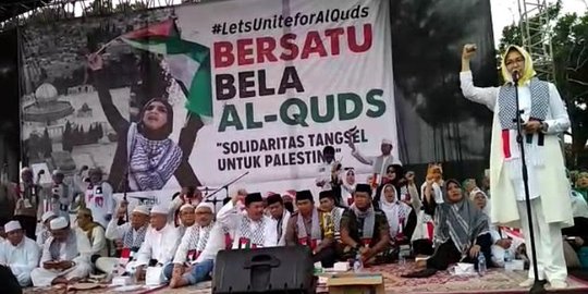 Ikut aksi bela Palestina, Airin sebut umat muslim adalah saudara