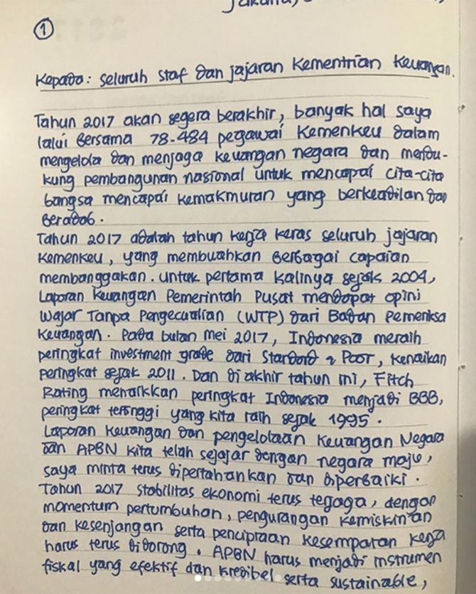 surat sri mulyani