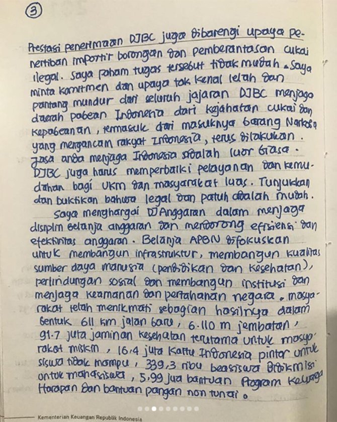 surat sri mulyani