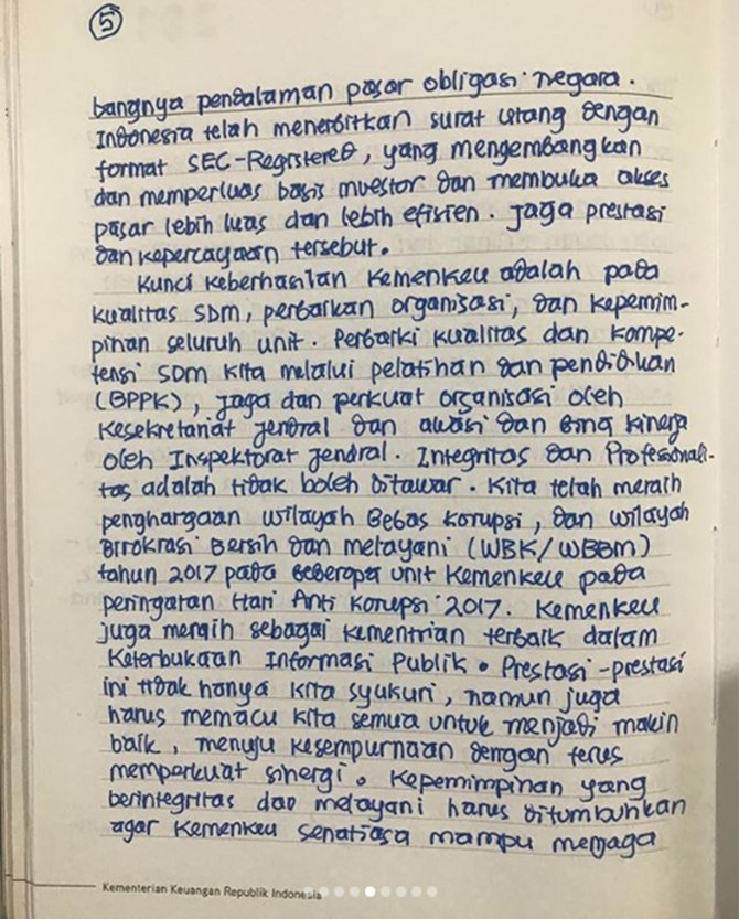 surat sri mulyani