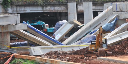 Begini kondisi girder Tol Depok-Antasari yang roboh