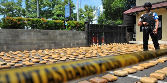 Ini penampakan 1,3 ton ganja asal Aceh