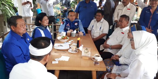 Sebelum deklarasi, Demiz-Dedi Mulyadi sarapan bareng SBY