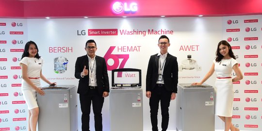 Makin ekspansif dengan inverter, LG luncurkan lini mesin cuci smart inverter 67 watt