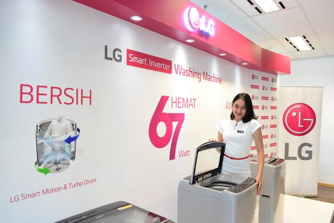 lg luncurkan lini mesin cuci smart inverter 67 watt