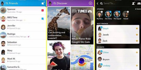 Versi baru Snapchat telah rilis di Kanada dan Australia, namun dianggap jelek