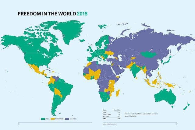 peta indeks kebebasan dunia