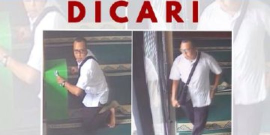 Pencuri uang amal masjid terekam CCTV, berambut pendek dan berkacamata