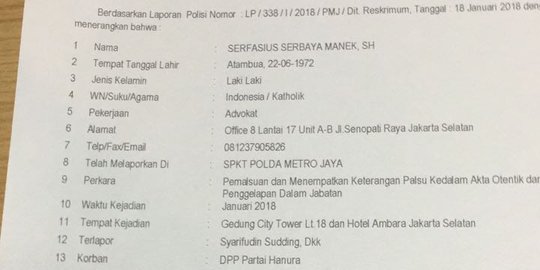 Selain penggelapan jabatan, Sudding juga dituduh memalsukan surat