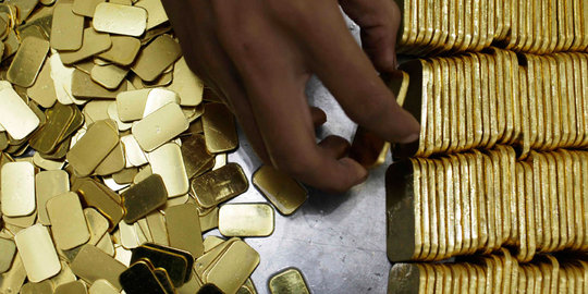 Akhir pekan, harga emas Antam stagnan di Rp 628.000 per gram
