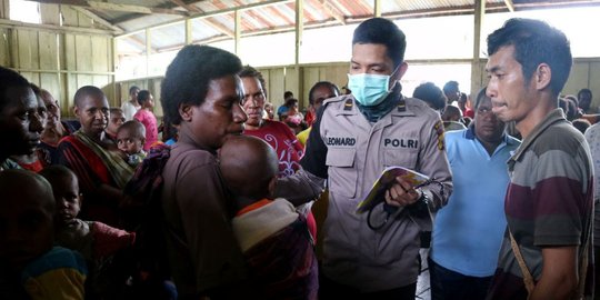 Polda Papua gelar pengobatan untuk penderita gizi buruk dan campak di Asmat