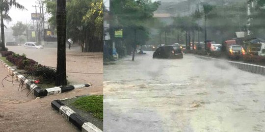 Jalur ke Nusa Dua banjir, lalin macet hingga 12 km