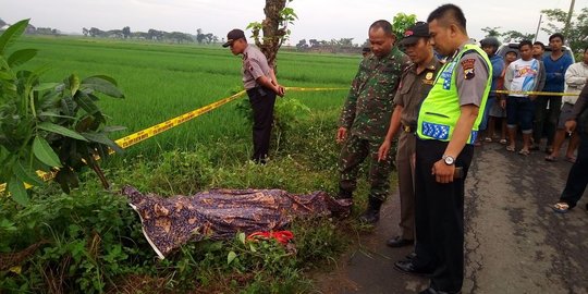 Mayat wanita bugil dengan tangan terikat ditemukan di pinggir sawah Boyolali