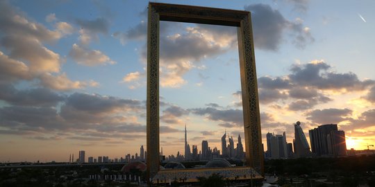 Megahnya Dubai Frame, gedung pencakar langit berbentuk bingkai foto