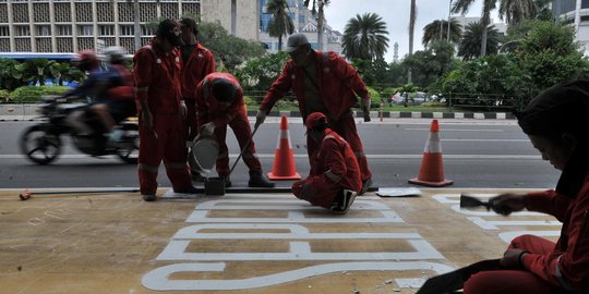 Jalur khusus sepeda motor di Jl Thamrin akan diawasi 50 polisi