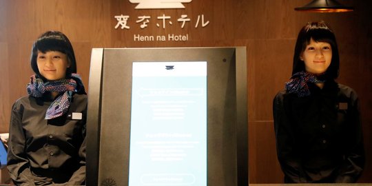 Hotel berteknologi android ini gunakan resepsionis robot cantik