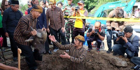 Pindahkan makam keramat, Pemkot Solo tanam kepala kerbau