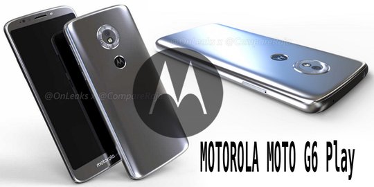 Wujud Moto G6 Play, logo Motorola di belakang berfungsi fingerprint