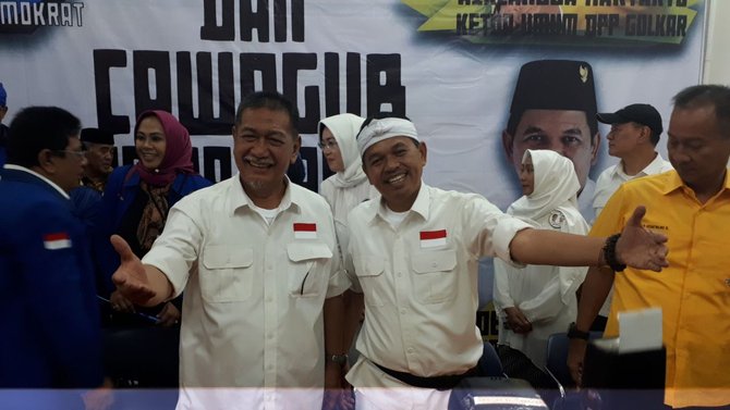 deddy mizwar dan dedi mulyadi di acara deklarasi dua dm