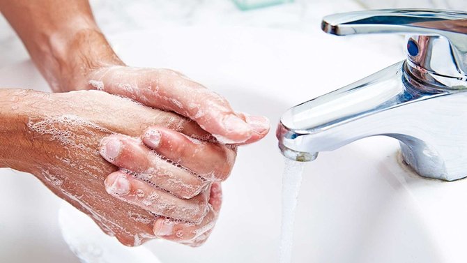 ilustrasi mencuci tangan