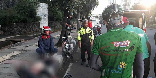 Produser RTV jadi korban tabrak lari saat gowes sepeda di Jl Gatot Soebroto
