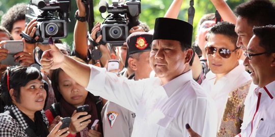 Soal desakan maju Capres, Prabowo bilang 'kalau rakyat meminta'