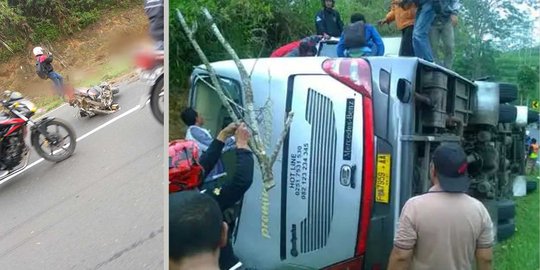 Sopir bus muat sempat mengakali rem yang bermasalah pakai baut