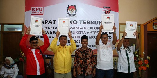 KPU tetapkan 4 pasangan calon di Pilwalkot Mojokerto 2018