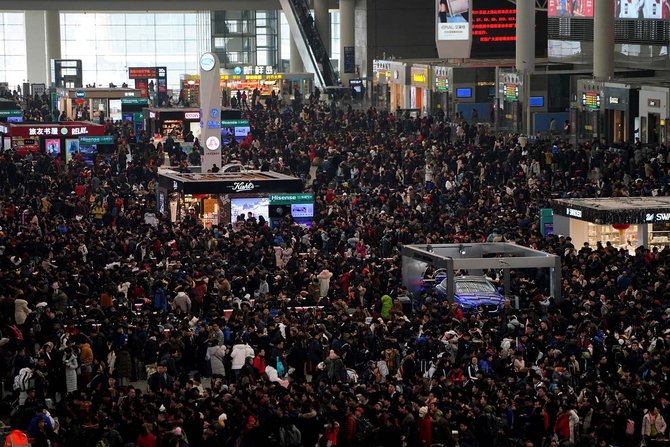 arus mudik di china