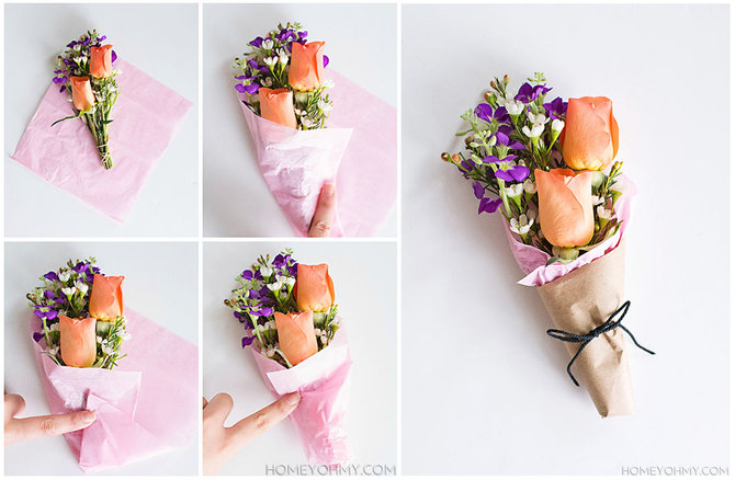 7 Cara membuat buket bunga  seindah bikinan florist tanpa 