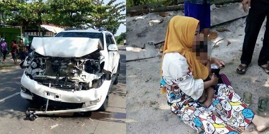 Cemburu lihat ada wanita lain, istri tabrakkan Fortuner ke mobil suami