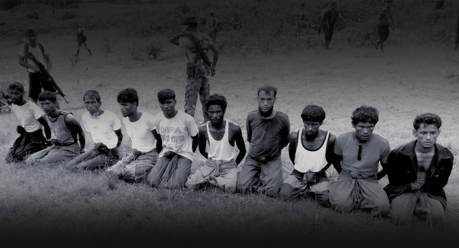 sepuluh warga rohingya dibunuh di desa inn din