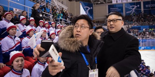 Momen Kim Jong-un palsu diusir dari tribun Olimpiade Pyeongchang