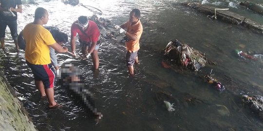 Penemuan mayat pria di Sungai Tukad Mati, ini ciri-cirinya