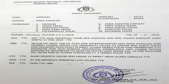 Polri bantah gelar rapat bahas pengamanan kepulangan Rizieq