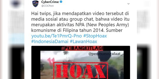 Bareskrim tegaskan video komunis berbaris di bukit bukan berlokasi di Indonesia