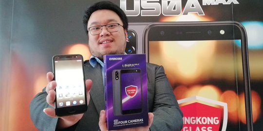 Evercoss U50A Max, smartphone Rp 1 jutaan punya 4 kamera