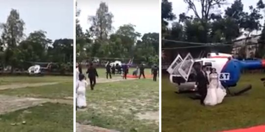 Polisi klaim helikopter di Pematang Siantar lagi perawatan, bukan angkut pengantin