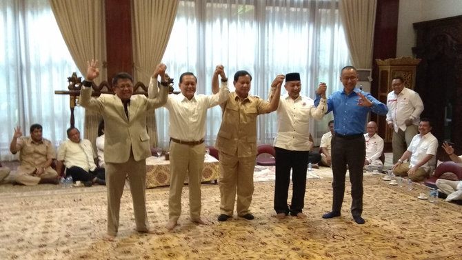 prabowo gelar rapat tertutup dengan partai koalisi