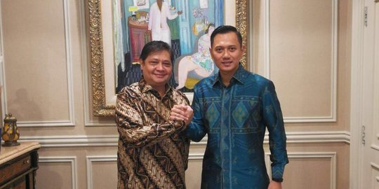 AHY bertemu Airlangga, Golkar sebut bisa saja koalisi dengan Demokrat