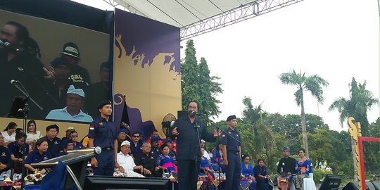 Ingin jadi panutan, Surya Paloh minta kader NasDem kampanye damai