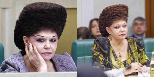 Sering ditanya perkara rambutnya, senator Rusia ini sewot berat