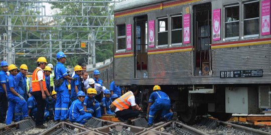 Rel selesai diperbaiki, perjalanan KRL Jakarta-Bogor kembali normal