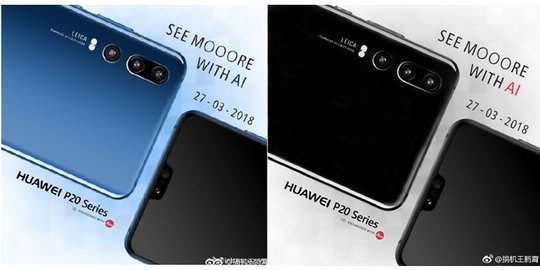 Teaser terbaru Huawei P20 tunjukkan tripel kamera dan desain notch!