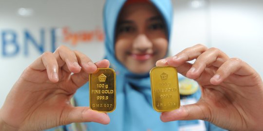 Akhir pekan, harga emas naik Rp 3.000 menjadi Rp 646.000 per gram