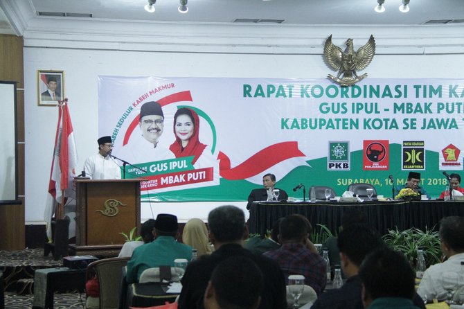 rapat koordinasi tim kampanye gus ipul puti kabupatenkota se jawa timur